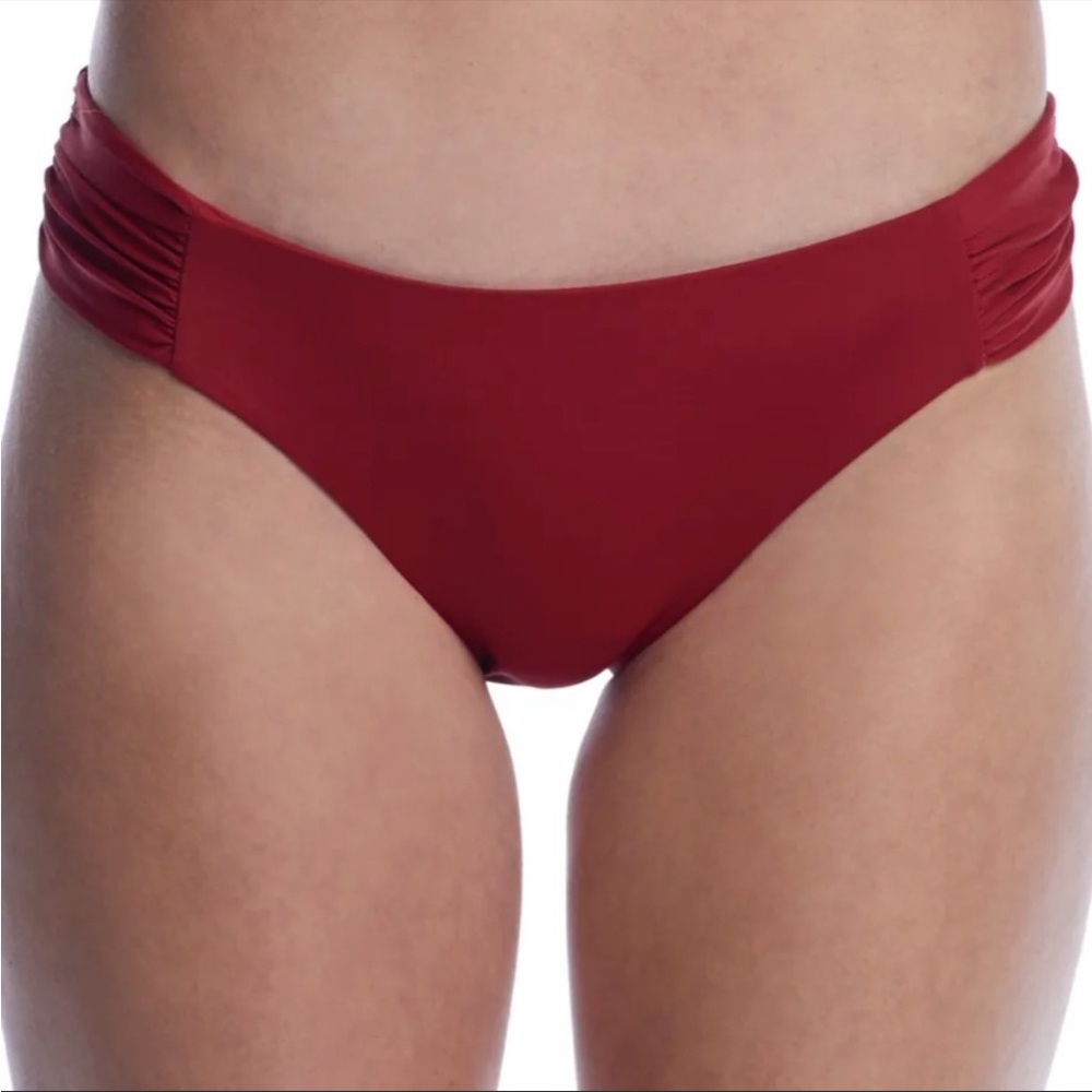 Becca Rebecca Virtue American Tab Side Hipster Bikini Bottoms Adobe SZ XL NWT